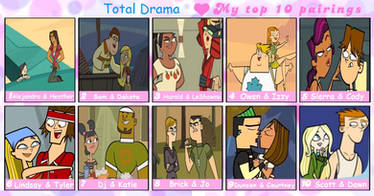 My Top Ten favourite pairings-Total Drama