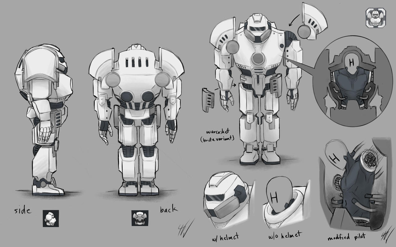 Reference Sheet for Brute Warcasket by 48JACKAL on DeviantArt