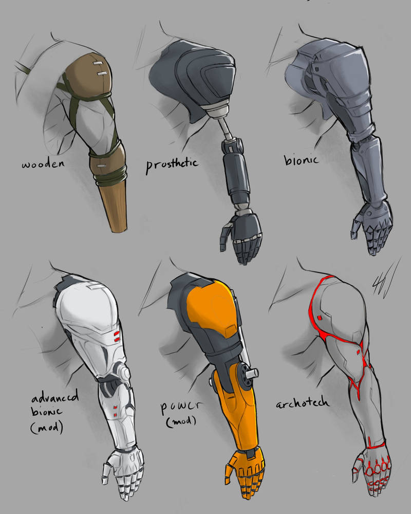Design Reference For In Game Prosthetic Arms By 48JACKAL On DeviantArt design-reference-for-in-game-prosthetic-arms-by-48jackal-on-deviantart