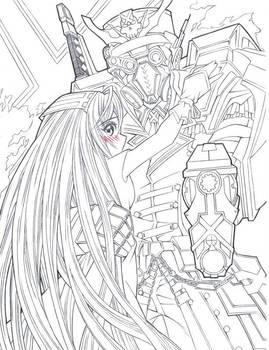 Commander Manga Lineart