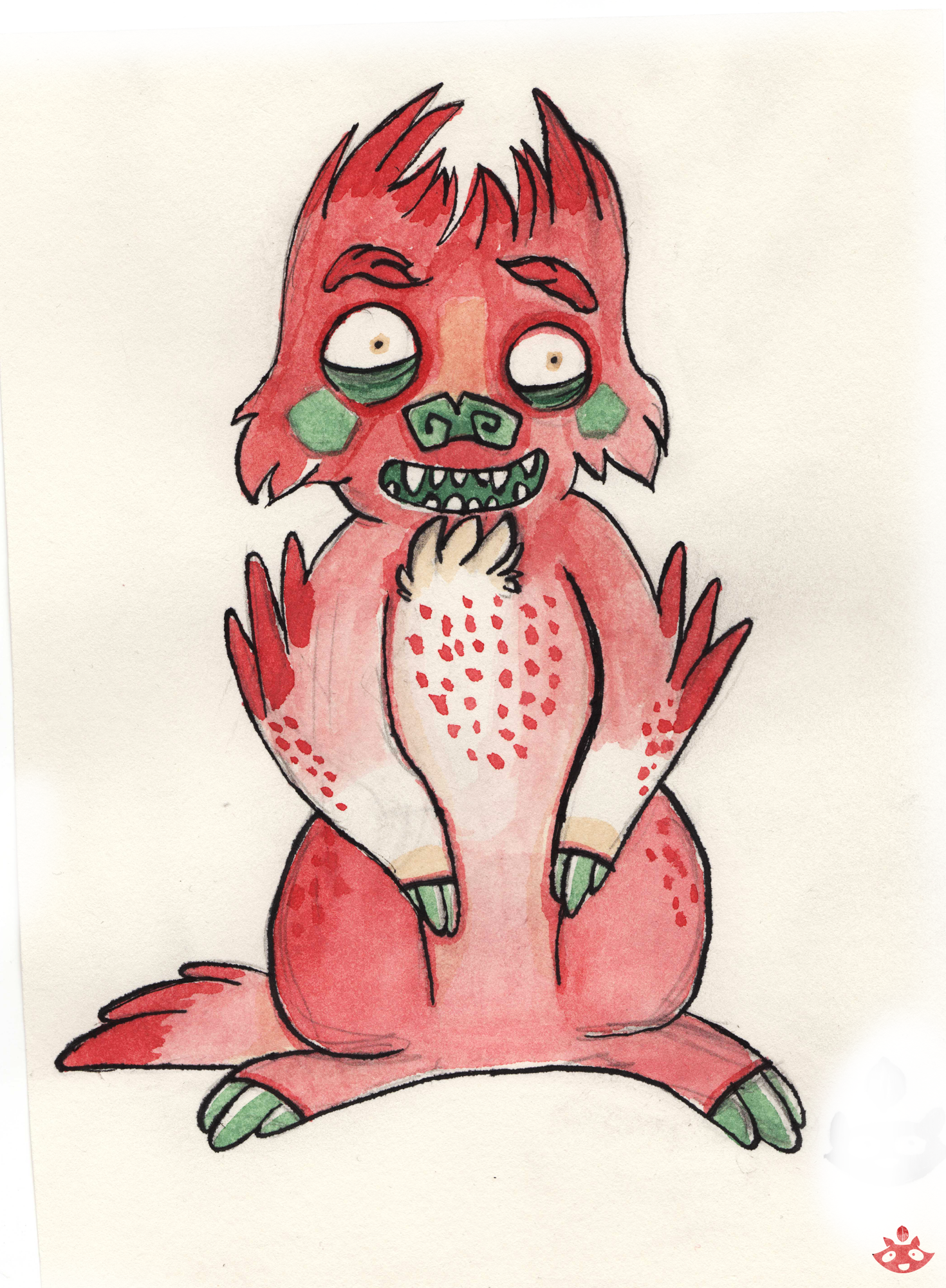 Red monster cat