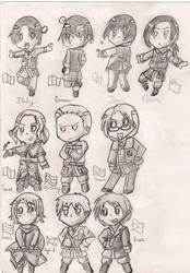 Hetalia Character Drawings