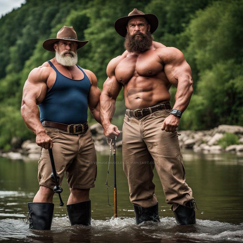 Father Bodybuilder Father And Son Bodybuilders Fishing by lovehugemuscles on DeviantArt