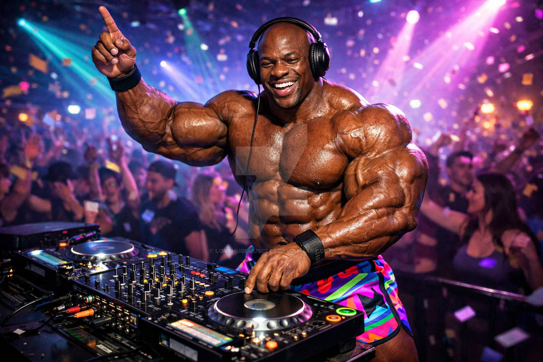 Bodybuilder Rave Crowded Nightclub by lovehugemuscles on DeviantArt