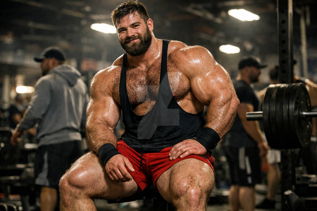 Heavy Set Men Build Resting Between Heavy Sets by lovehugemuscles on DeviantArt