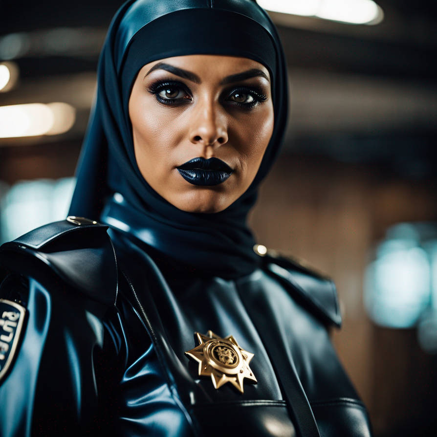 A Severe Muslim Woman In A Latex Modesty Police Un by usneoides on ...