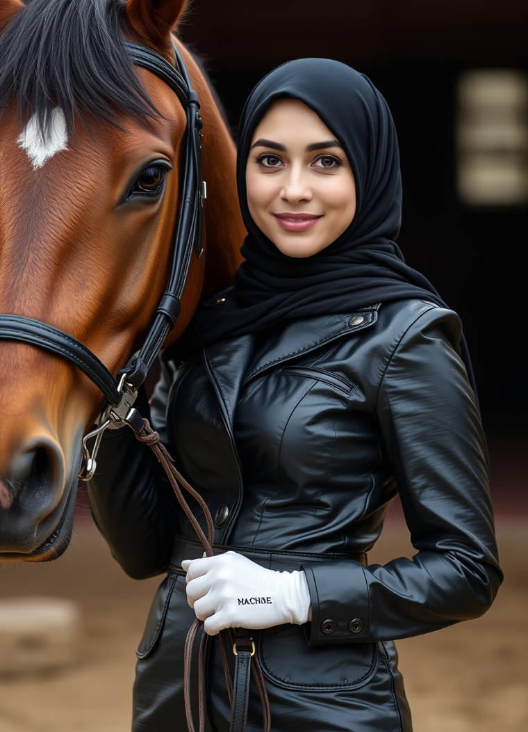 35 Yea Rold Muslim 30-year Old Muslim Woman In Black Leather Riding A by usneoides on ...