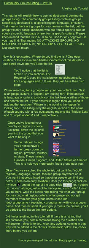 Community Groups List - How To