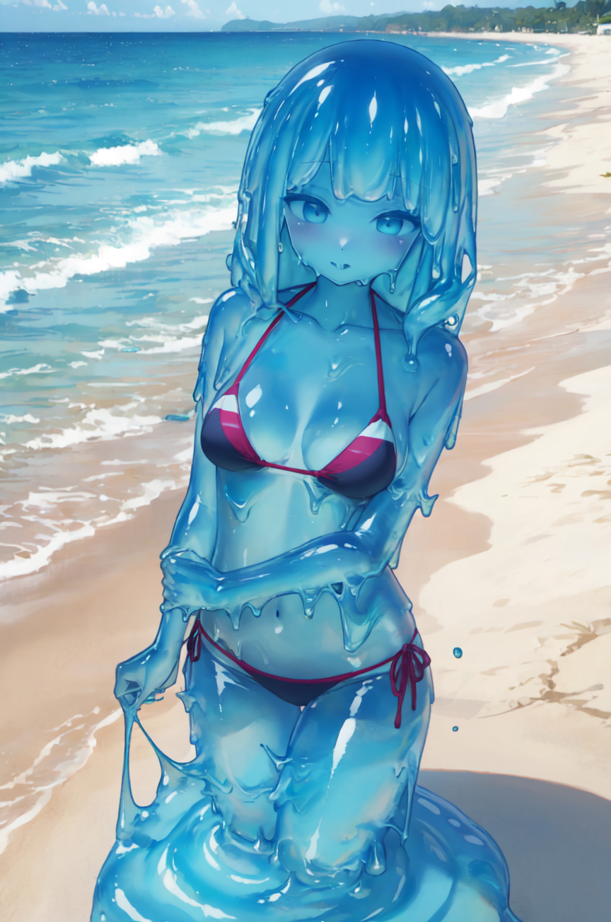 Girl In Slime Pool Slime girl in a bikini (3/7) by RandomGuy5443 on DeviantArt