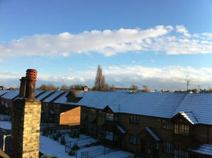 snowy rooftops