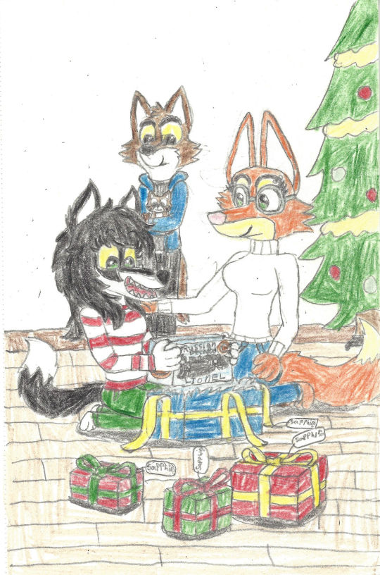 Sabertooth3 Deviantart Engine Sapphire's first Christmas by Sabertooth3 on DeviantArt