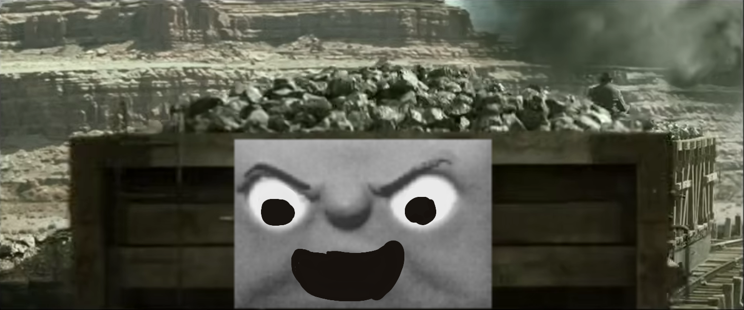 Lone ranger train chase but the trucks have faces4 by Sabertooth3 on ...