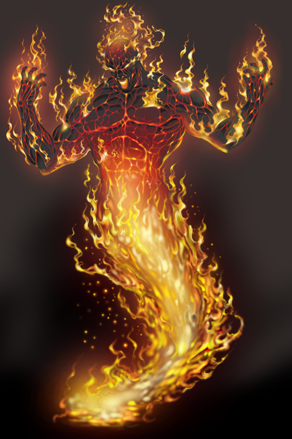 Fire Elemental Hero Fire elemental by Anubiscomics on DeviantArt