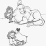 Two Kids and their Pets
