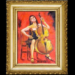 New Painting Released - The Cellist