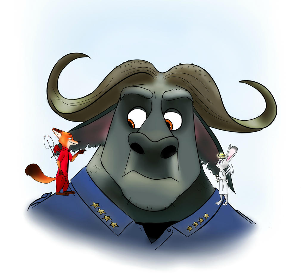 The Conspiracy - Bogo, devil Nick and angel Judy by OceRydia
