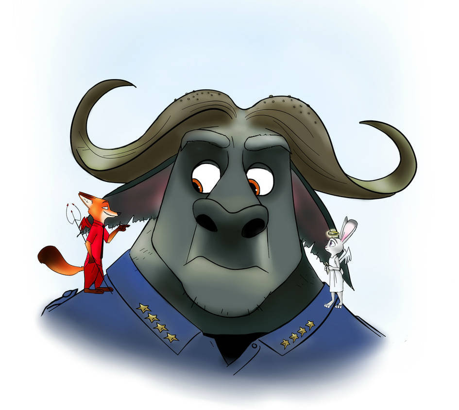 The Conspiracy - Bogo, devil Nick and angel Judy by OceRydia
