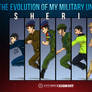 The evolution of my military uniforms