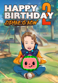 Zedan 2nd birthday poster