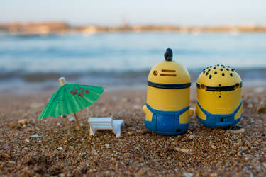 Minions on beach