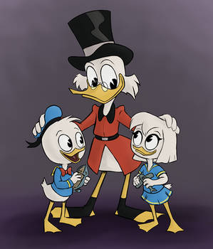 Duckvember #4 + #5 - Scrooge, Della, and Donald