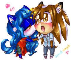 Chibi Commission:Sweet couple ^ ^