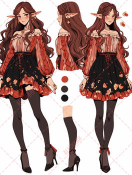 [OPEN] Adopt #39 : Waifu - Red Coquette Elf