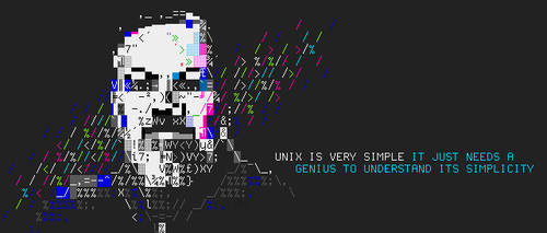 unix / guy ritchie ansii banner by siliconSwordz