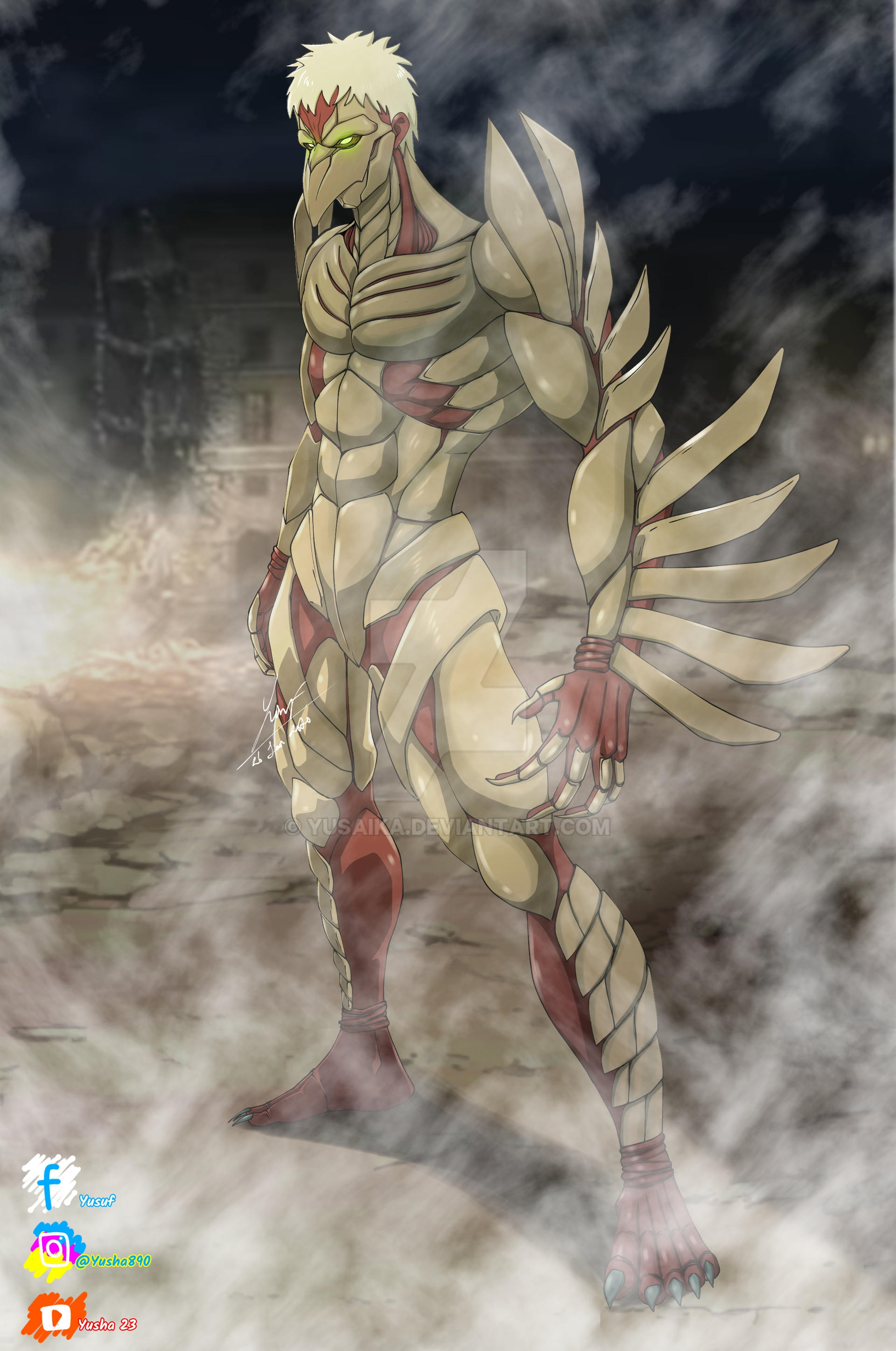 Shingeki no Kyojin oc : Predator Titan (season 4) by Lukimaro on