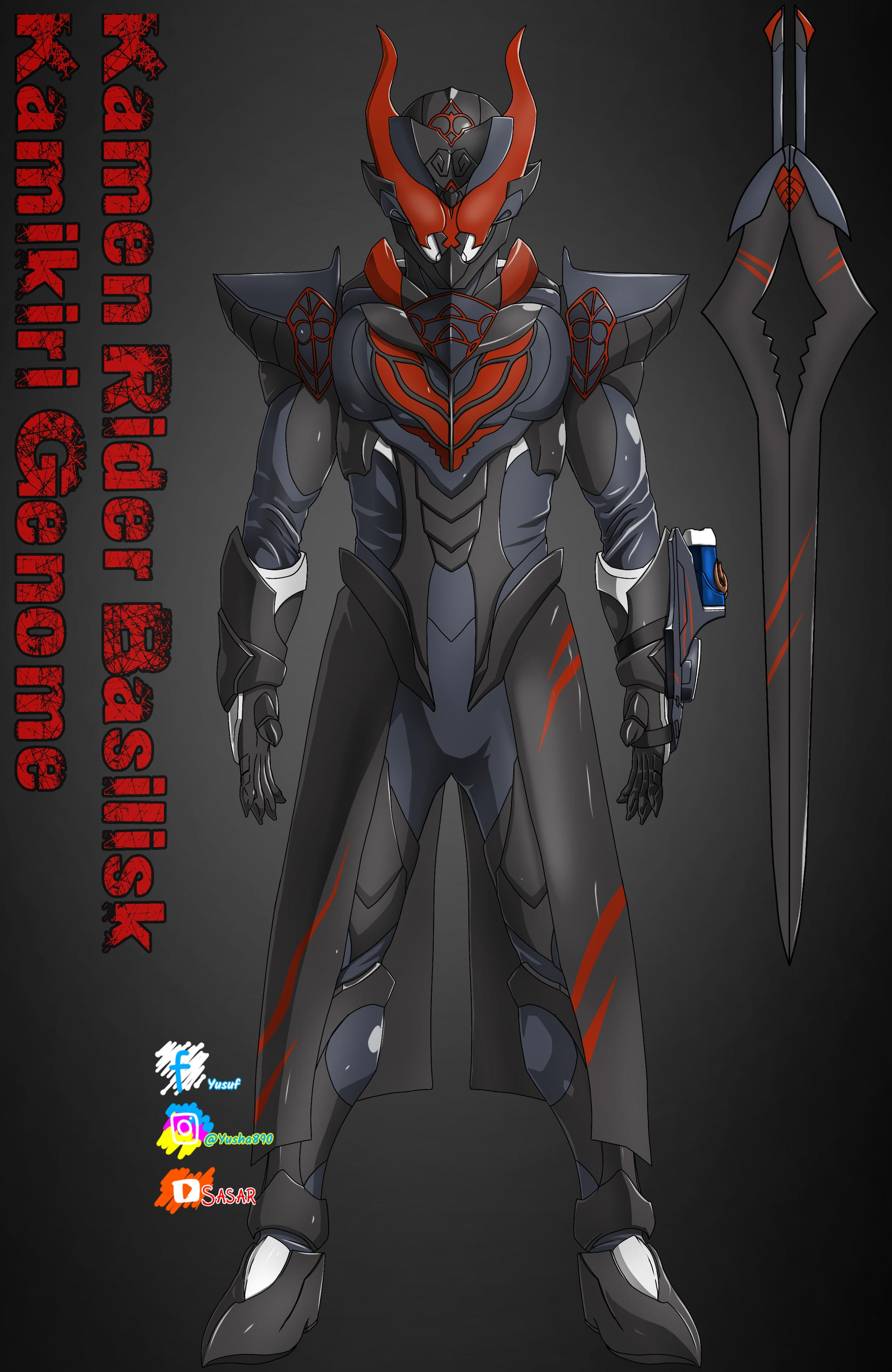 Basilisk Rider Kamen rider Basilisk Kamakiri genome by Yusaika on DeviantArt