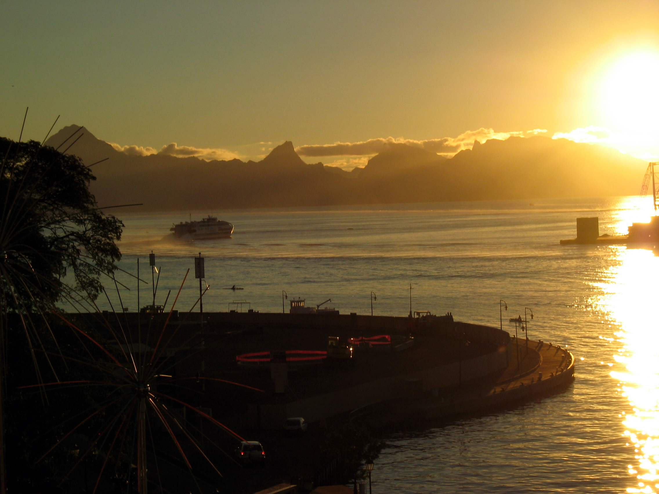 sunset in Papeete