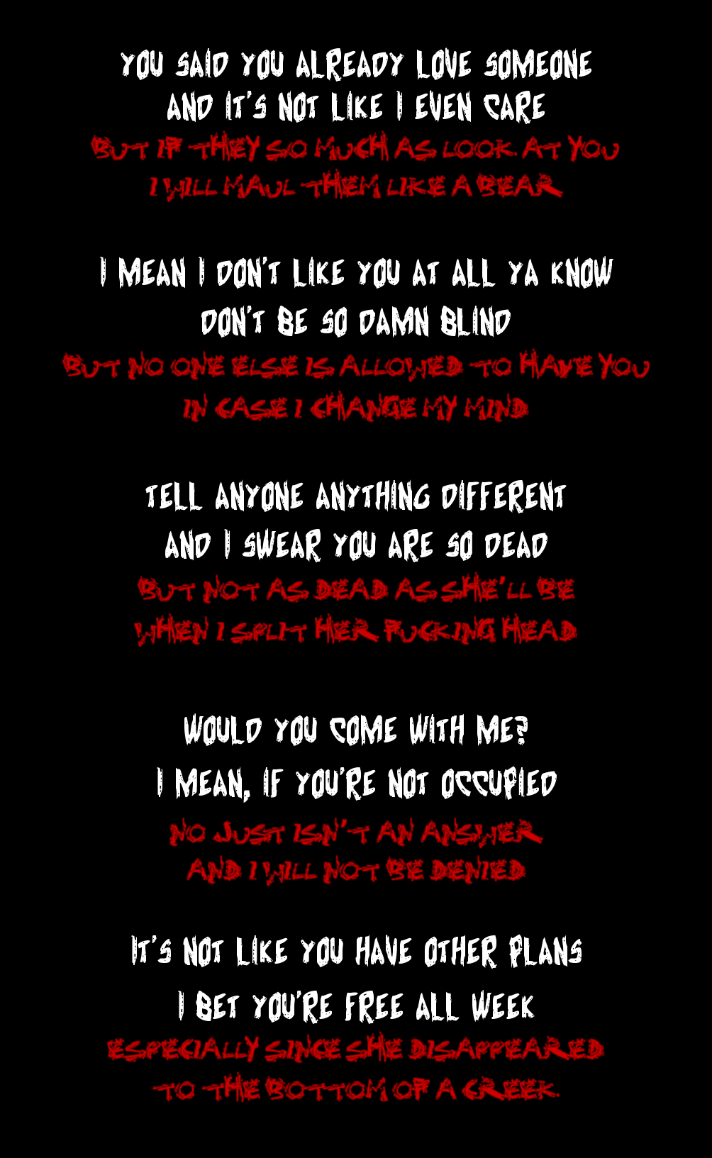 Tsundere x Yandere Split Personality Poem