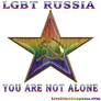 Support LGBT Russia Typography design.