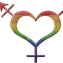 Gender Neutral Symbol in Rainbow Colors