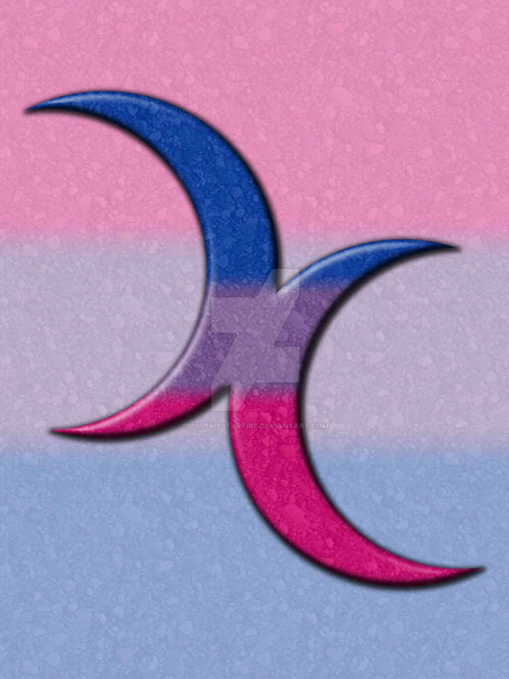 Bisexual Pride Crescent Moons