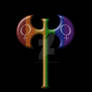 Rainbow Colored Lesbian Pride Labrys