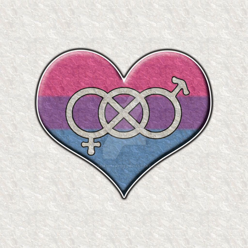 Bisexual Pride Heart with Gender Knot