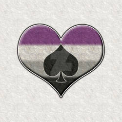 Asexual Pride Heart with Spade