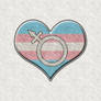 Transgender Pride Heart with Pride Symbol