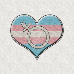 Transgender Pride Heart with Pride Symbol