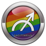 Sagittarius - LGBT Pride Rainbow Button
