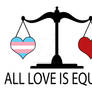 All Love is Equal with Rainbow Heart