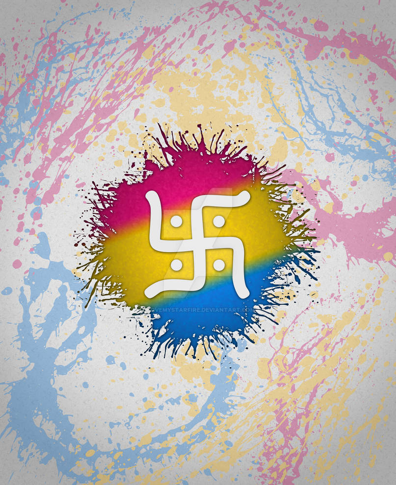 Pansexual Pride Hindu Swastika by lovemystarfire on DeviantArt