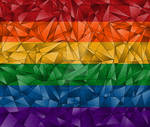 Rainbow Abstract Lines Flag by lovemystarfire