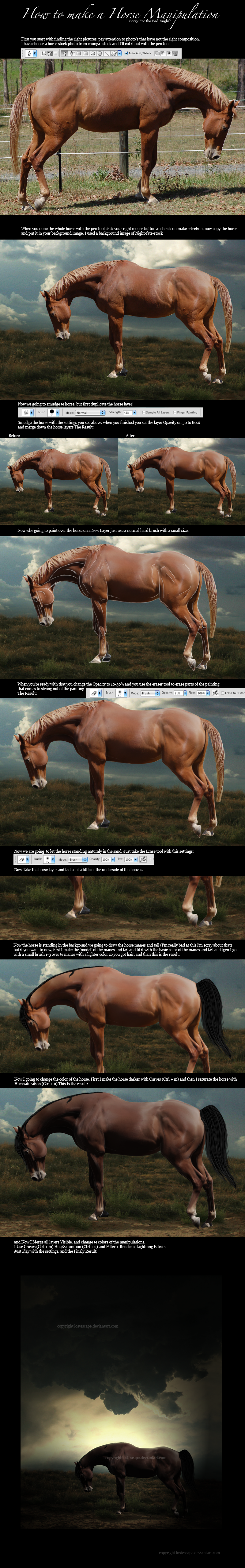 how to make a horse manip.