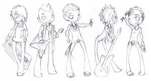 Glamband Chibis Sketch