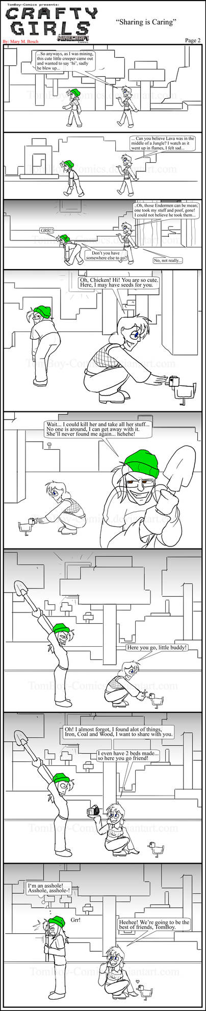 Minecraft Comic: Crafty Girls Pg2 by TomBoy-Comics on DeviantArt