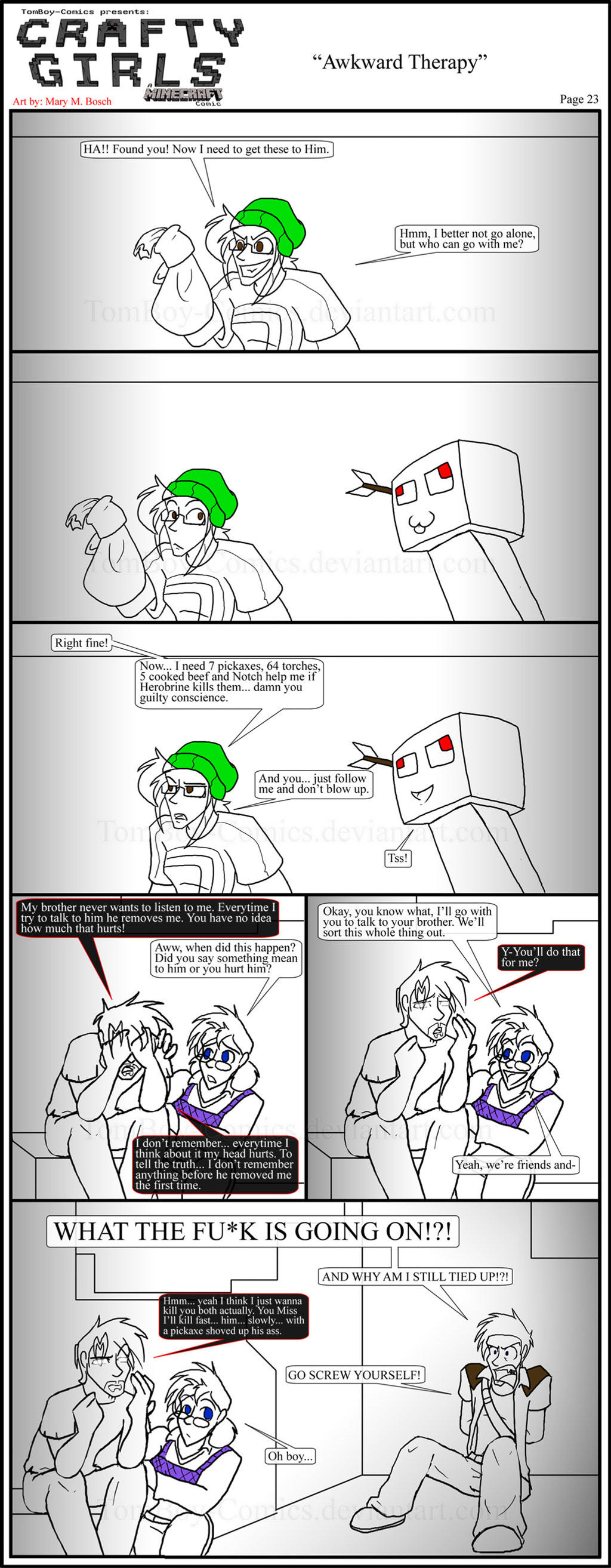Minecraft Comic: CraftyGirls Pg 23 by TomBoy-Comics on DeviantArt