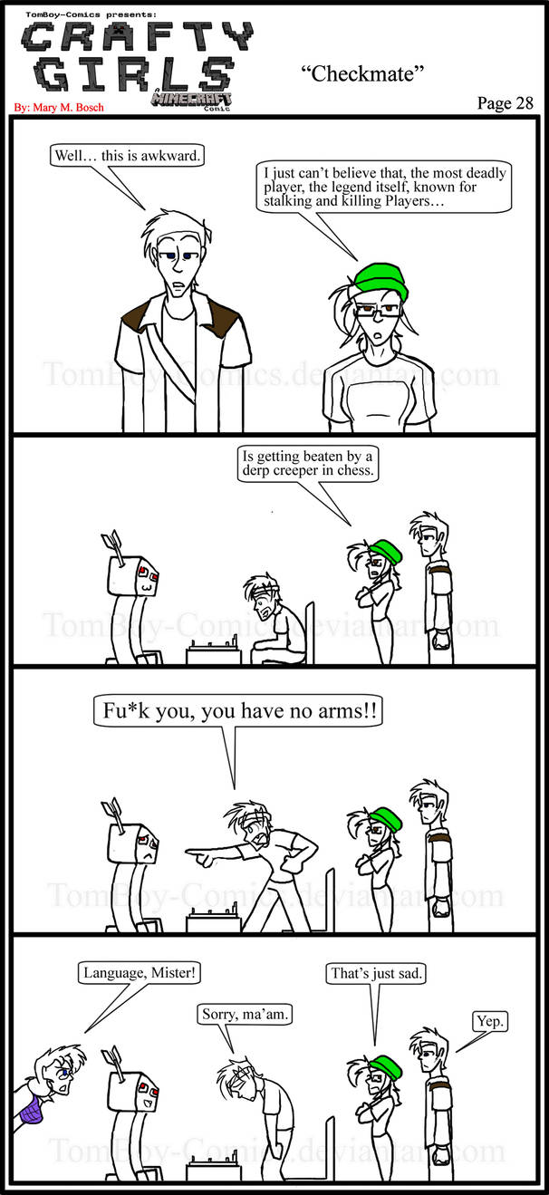 Minecraft Comic: CraftyGirls Pg 28 by TomBoy-Comics on DeviantArt