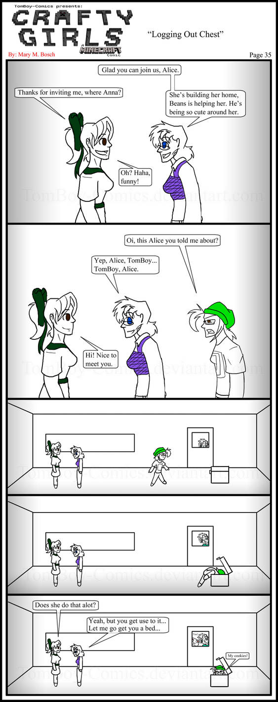 Minecraft Comic: CraftyGirls Pg 35 by TomBoy-Comics on DeviantArt